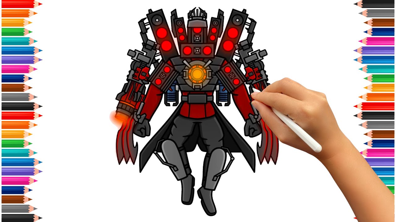 HOW TO DRAW NEW SUPER UPGRADED TITAN SPEAKERMAN | Skibidi Toilet Fanmade New Coloring Pages