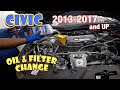 How to change oil and filter on 2013-217 Honda Civic and up