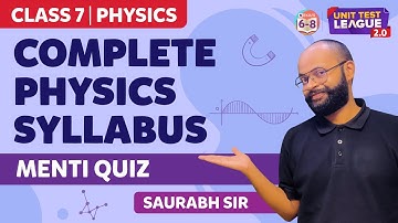 Class 7 Complete Physics Syllabus Unit Test 2.0 - Menti Quiz | BYJU