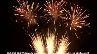 KLS152 90s  w shape Brocade mine to brocade crown with red strobe pistil