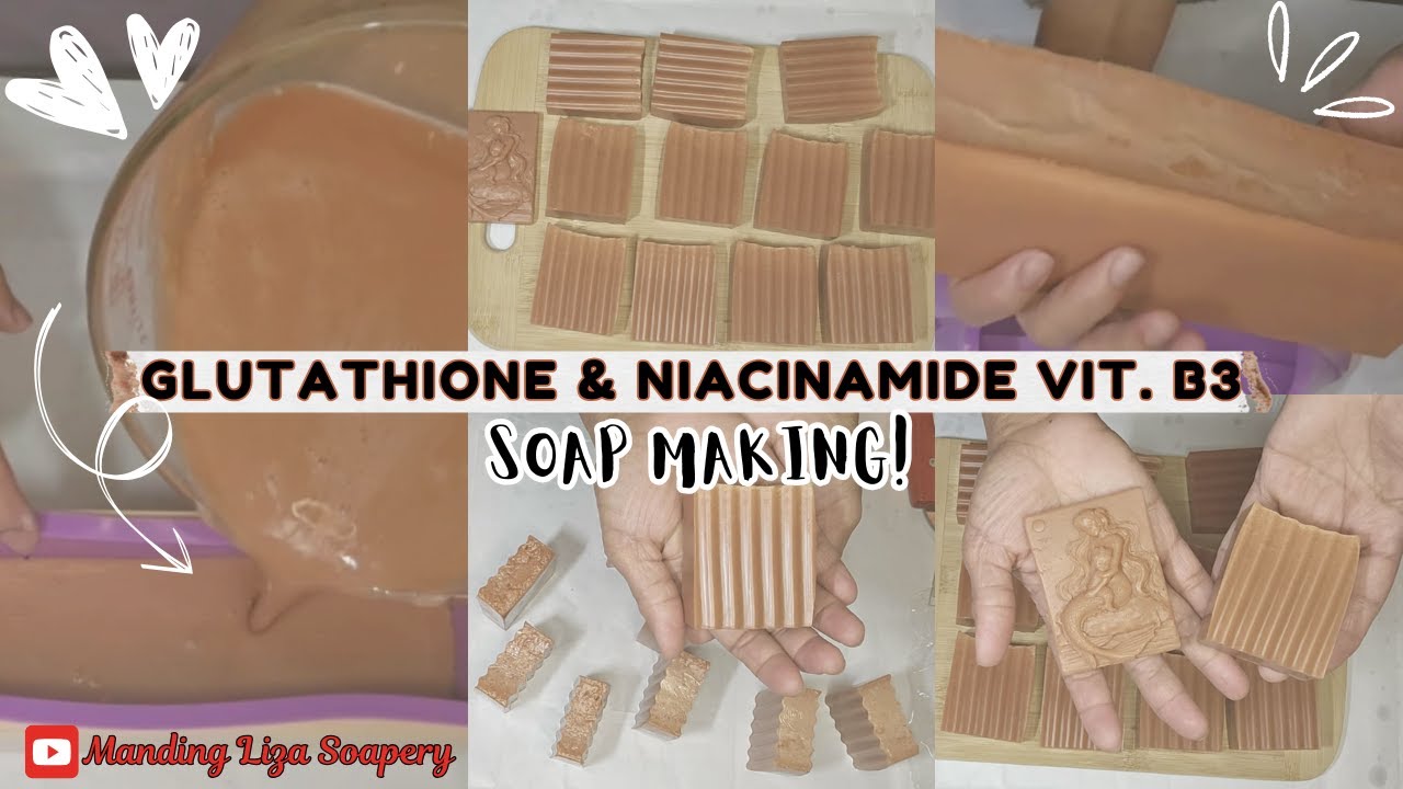 Glutathione Niacinamide Skin Lightening Soap Making/Real Glutathione Niacinamide Soap Making Easy