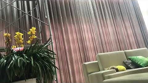 Rèm vải mở ngang thông tầng tự động của chenang.vn - Hotline 0988 246 546