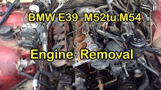BMW E39 525i 528i 530i M52tu M54 Engine Removal Tips and Step By Step Procedure
