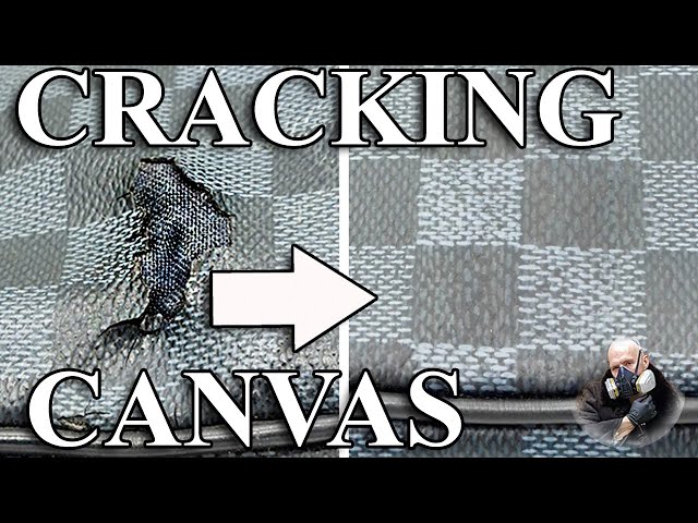 ASMR Repairing cracked canvas and worn morocco leather on an LV