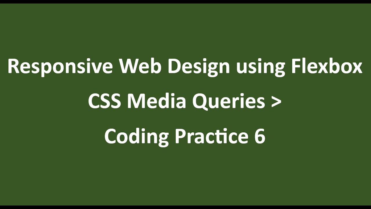 Coding Practice 6 || CSS Media Queries || Responsive Web Design using ...