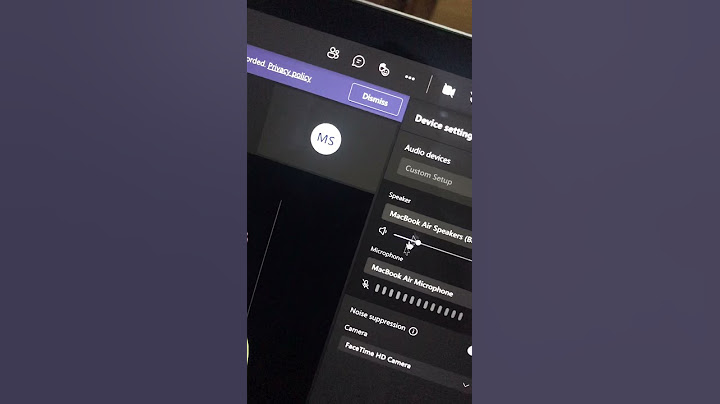 How to mute audio in Microsoft teams.