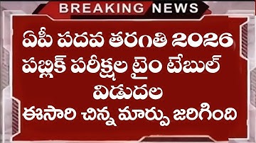 Ap 10th class public exams time table 2026 || Ap 10th public exams tentative time table 2026|| 10th