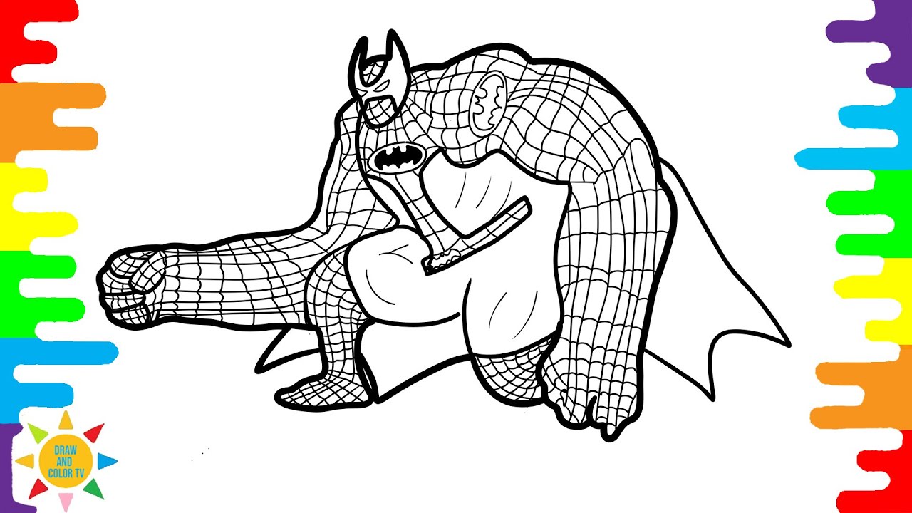 Spider-Bat Coloring Page | The Evolution of Spider-Man Coloring Pages ...