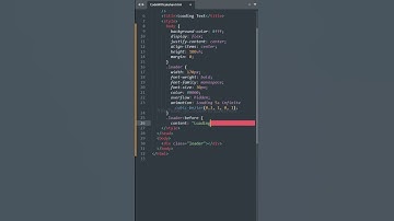 Cool Text Animation "Loading" | HTML CSS