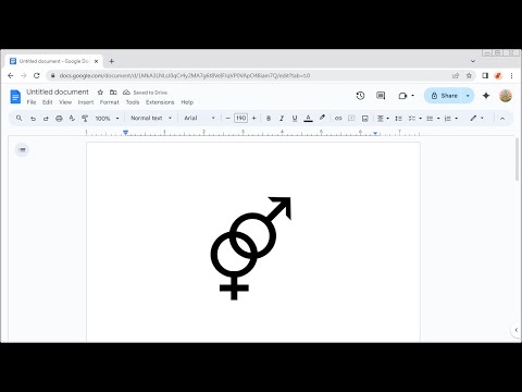 How to Insert the Interlocked Female and Male Sign in Google Docs