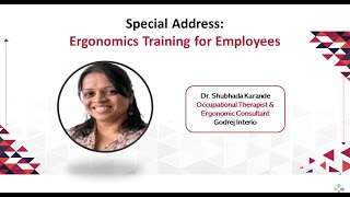 Ergonomics Training for Employees by Dr. Shubhada Karande, Godrej Interio | RethinkHR | Pune 2024