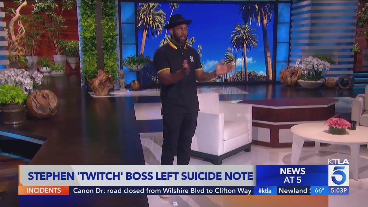 Stephen 'tWitch' Boss reportedly left suicide note alluding to past ...