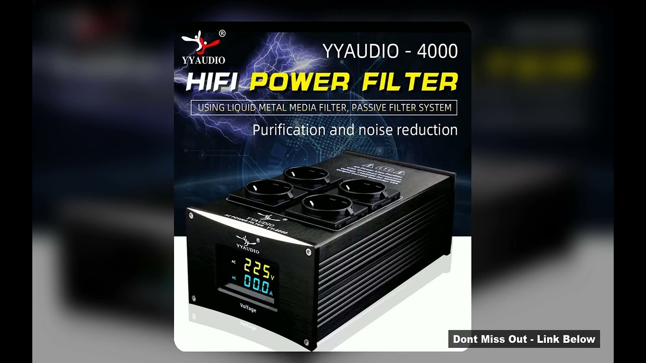 YYAUDIO HiFi Audio Noise AC Power Filter Power Conditioner Power Purifier Surge Protection with EU O