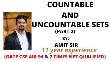 COUNTABLE AND UNCOUNTABLE SETS PART 2