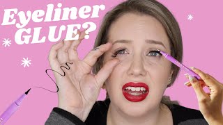 I tried Eyeliner GLUE for Fake Lashes! Does it work?