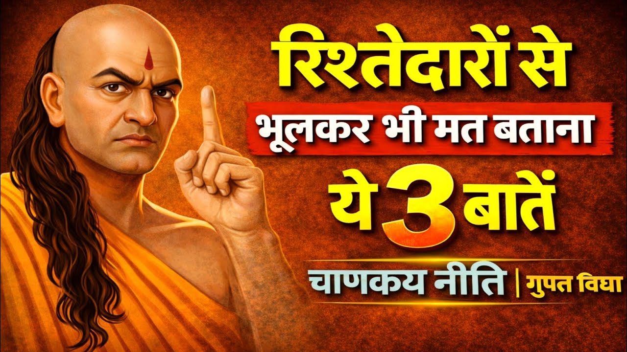 रिश्तेदारों से भूलकर भी मत बताना ये 3 बातें | Chanakya Niti Motivation Video