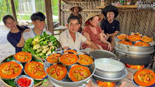 Steamed Fish Sauce with Duck Eggs and Raw Vegetables | Picking Countryside Vegetables to Clean Ou...