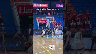 Janti Miller fires away from the top of the key and scores! 🎯