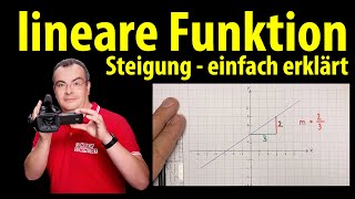 lineare Funktion - Steigung - einfach erklärt | Lehrerschmidt