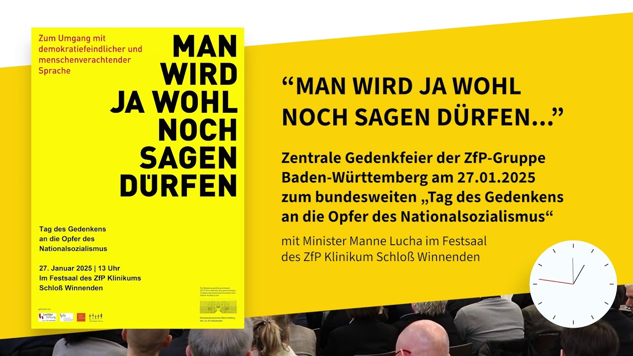 Man wird ja wohl noch sagen dürfen - Gedenktag für die Opfer des Nationalsozialismus | ZfP Winnenden