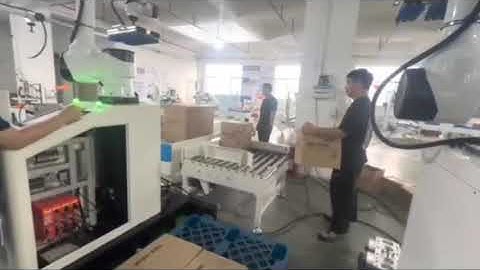 conveyor system for material handling- Collaborative palletizing robot 3 #handing #palletizingrobot
