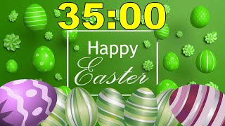 Famous 35 Minute 🐰 Happy Easter 🥚 Countdown Timer - Spinning Easter Eggs - Fun Music Alarm! Net Worth