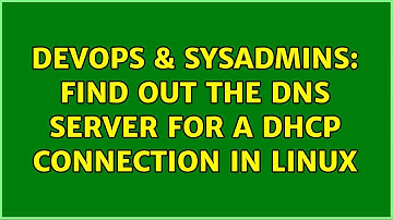 DevOps & SysAdmins: Find out the DNS server for a DHCP connection in Linux (9 Solutions!!)