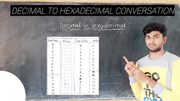 Decimal to hexadecimal conversation in telugu by# Groot Tom