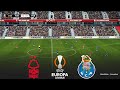 NOTTINGHAM FOREST vs PORTO Live | UEFA Europa League | 16 April 2026 | Simulation PES 2021 Gameplay