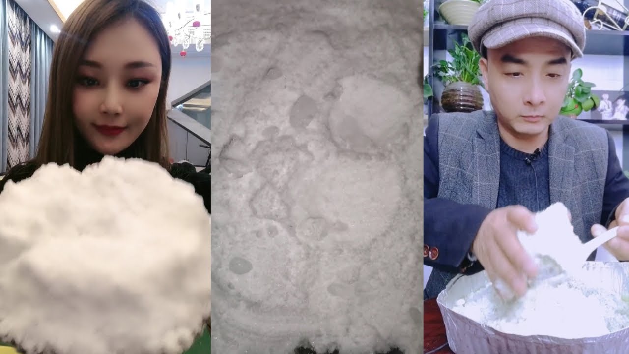 FLUFFY WHITE SOFT POWDERY SPOONFULS & CHUNKS ICE EATING ASMR | FREEZER FROST & SHAVED ICE