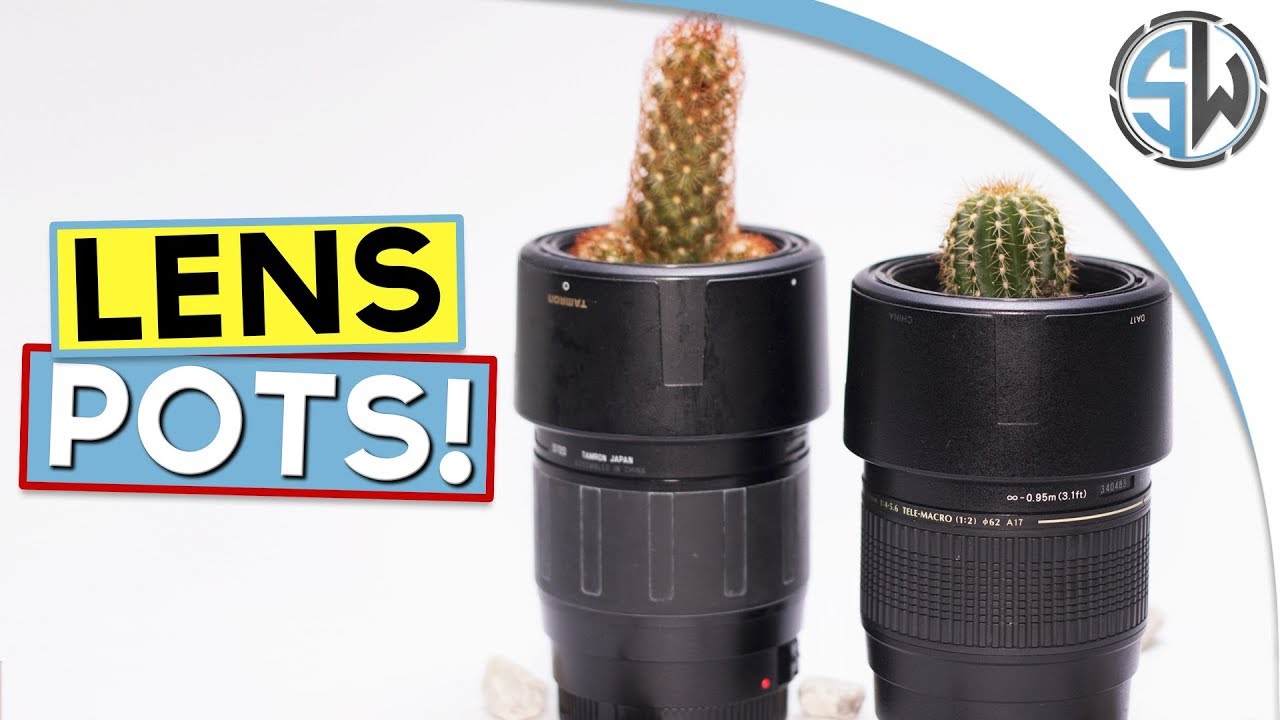 Plant pots from your old camera lenses! - YouTube