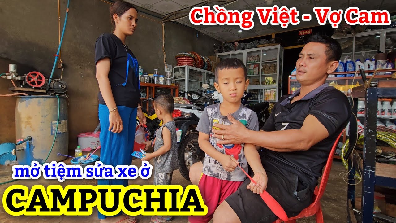 Khám phá Campuchia #12 - Ghé nhà anh trai làm nghề sửa xe ở Campuchia, kể về lối sống ở nơi đây.