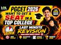 PGCET Last Minute Preparation-10 | Important Questions & Short Tricks | FREE PGCET Kannada Class
