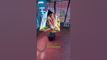 Rotating LED cube Poster