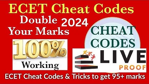 ECET 2024 Cheat Codes to double your marks | ECET cheat codes - tricks to get 95+ marks