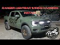 Next gen ford ranger  behind the grill light bar wiring install