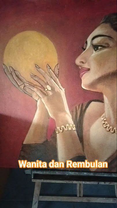 WANITA dan REMBULAN #galery #art #melukis #paint #drawing #story #portrait #artist