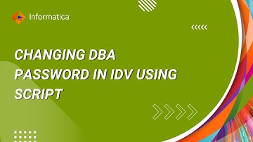 How to change DBA password in IDV using script