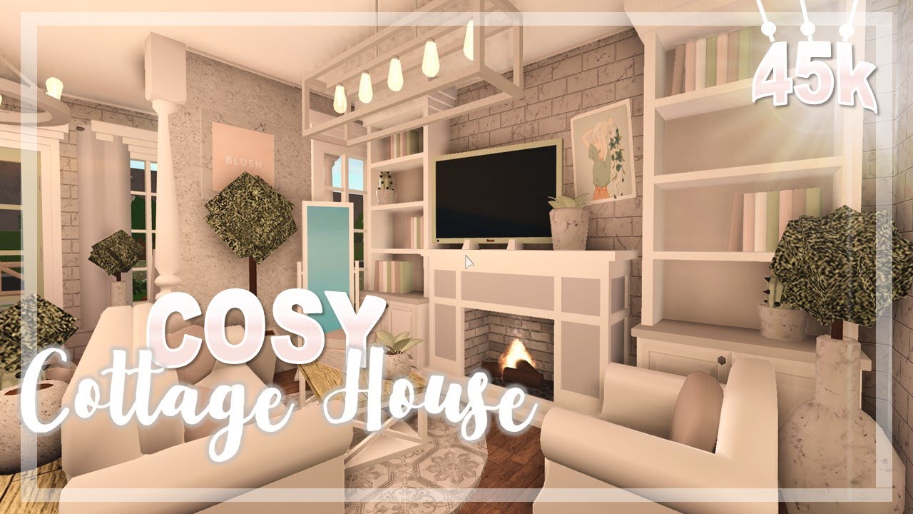 BLOXBURG| Cosy Blush Cottage 45k | House build - YouTube