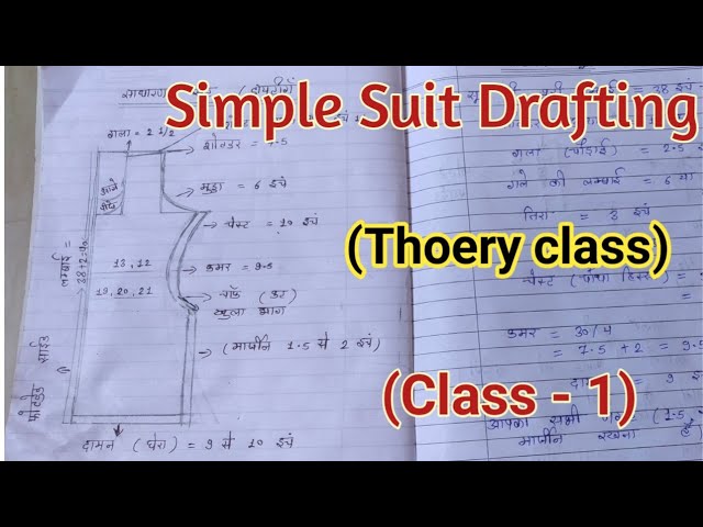 Class-1(Thoery class) simple suit Drafting //silai thoery //silai ki file //online silai course.