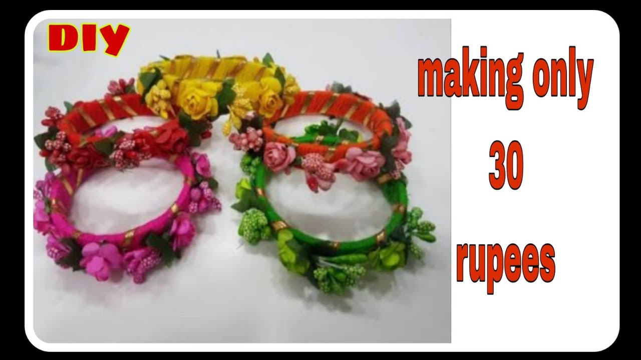 DIY Flowers Bangles For Haldi Flower Jewellery for baby shower