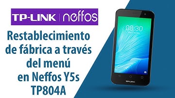 ¿Cómo restablecer datos de fábrica a través del menú en Neffos Y5s TP804A?