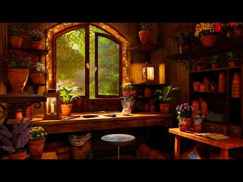 Sweet Birdsong & Piano Music Ambience from a Cozy Garden Shed