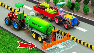 Diy tractor mini Bulldozer to making concrete road | Construction Vehicles, Road Roller #46