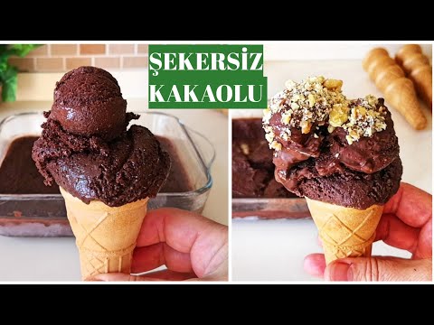 4 MALZEMELİ, KAKAOLU, ŞEKERSİZ DONDURMA🌺 ÇOK KOLAY ❗ICE CREAM WITH 4 INGREDIENTS, COCOA, SUGAR FREE