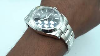 Rolex 126300 Datejust 41 Mm Smooth Bezel Black Index Dial Oyster Bracelet Complete Set 2024