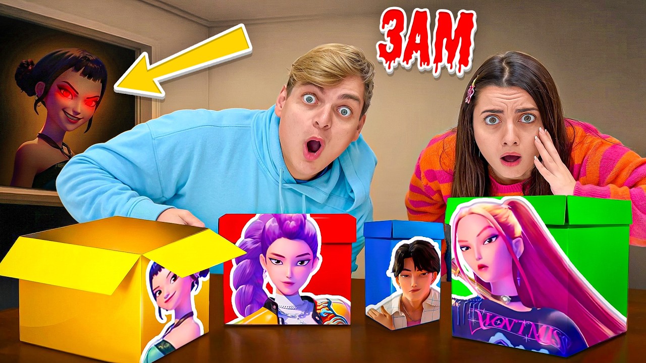 4 AVVENTURE NON APRIRE LE SCATOLE MISTERIOSE ALLE 3 DI NOTTE! Kpop demon hunters e Stranger things