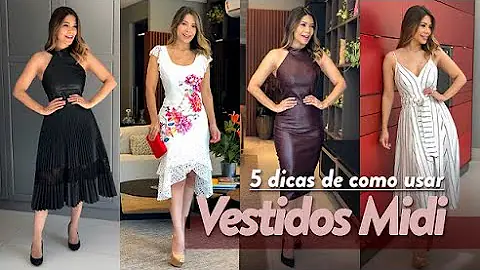 O que usar com vestido mídi?