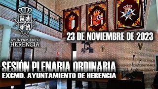 Pleno  23 de Noviembre de 2023. Ayuntamiento de Herencia