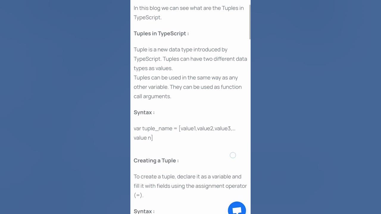 What Is Tuples In TypeScript. - YouTube